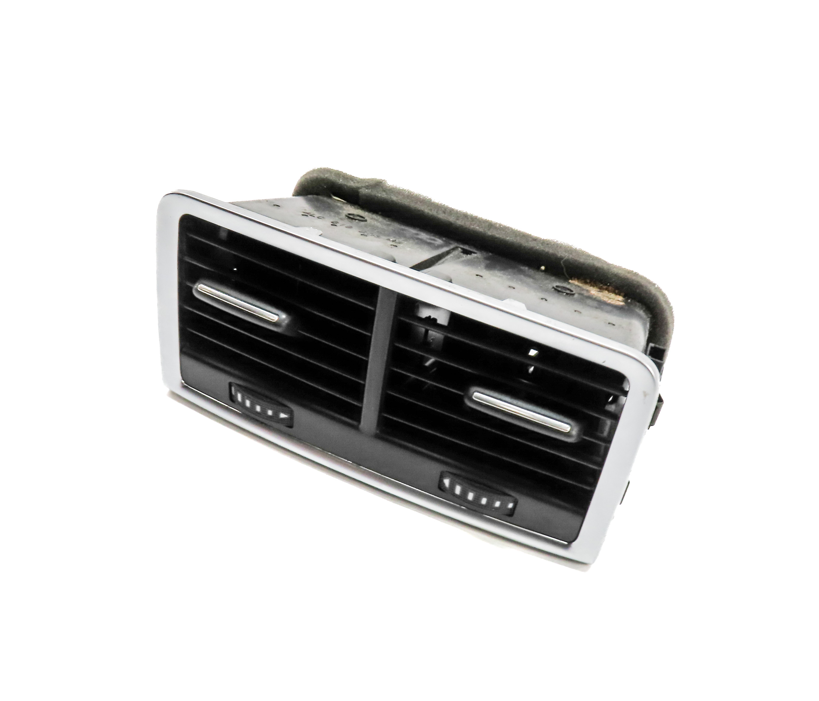 2013 AUDI Q7 (4L) REAR CENTER CONSOLE HEAT AIR AC HVAC DUAL VENT (Black/Silver) — exact item pictured
